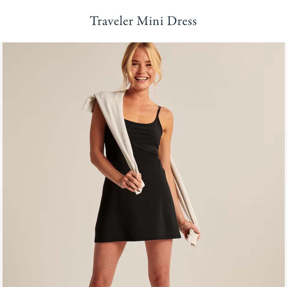 abercrombie traveler mini dress black onyx size large